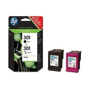 HP TINTA NEGRO + TRICOLOR (C/M/Y) DESKJET 5150,5550,5652,5850 -Nº 301 (PACK 4 COLORES)