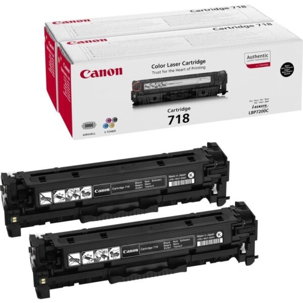 CANON TONER NEGRO LBP 7200CDN - SERIE MF 83XX - CRG 718BK (PACK 2)