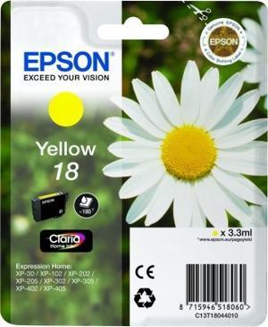 EPSON TINTA AMARILLO EXPRESSION HOME XP-102/205/305/405 - Nº18