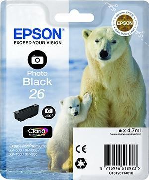 EPSON TINTA NEGRO FHOTO CLARIA PREMIUM XP 510 520 600 605 610 615 620 625 700 710 720 800 810 820 - 26