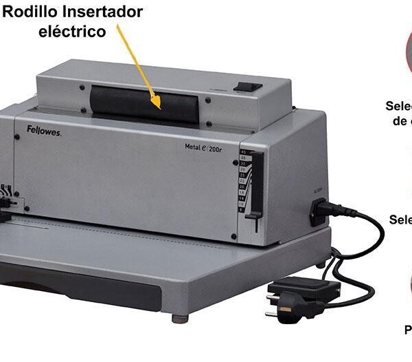FELLOWES ENCUADERNADORA ELÉCTRICA METAL E200R -A4