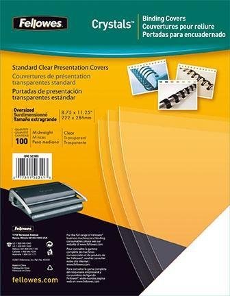 FELLOWES PACK DE 100 PORTADAS PVC TRANSPARENTE CRISTAL A3 200 MICRAS
