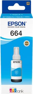 EPSON TINTA BOTE CIAN ECOTANK ECOTANK L355, 555 / ET-2500, 2550 , 2600 , 2650, 4500, 14000  - Nº 664