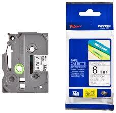 BROTHER CINTA ROTULADORA LAMINADA TEXTO NEGRO SOBRE TRANSPARENTE - 6MMX8M