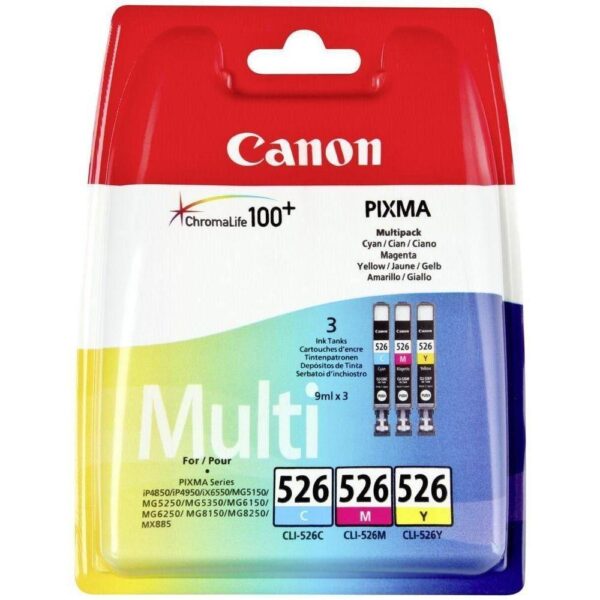 CANON TINTA TRICOLOR C/M/Y - CLI526 (PACK 3)