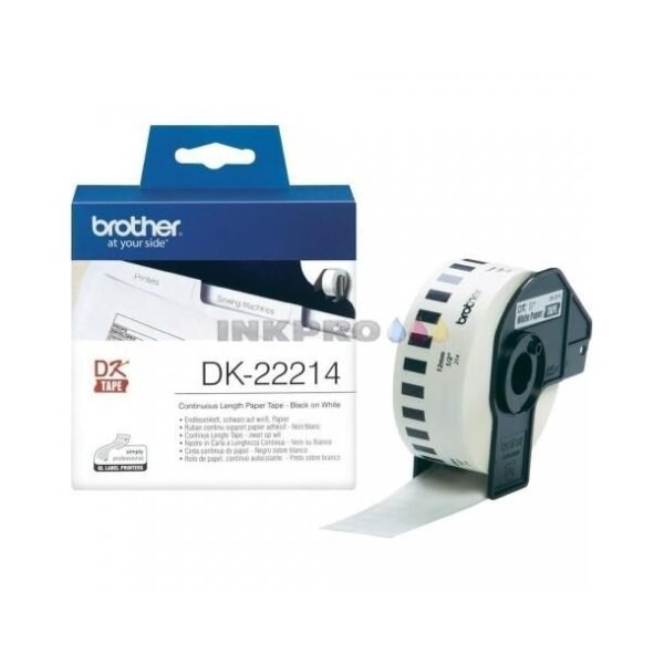 BROTHER CINTA CONTINUA DE PAPEL TÉRMICO ADHESIVO - BLANCO - 12MMX30,48M