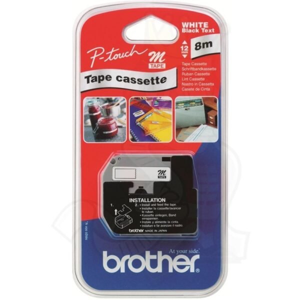 BROTHER CINTA NO LAMINADA TEXTO NEGRO SOBRE BLANCO - 9MMX8M