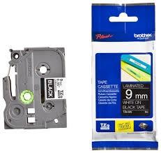 BROTHER CINTA ROTULADORA LAMINADA TEXTO BLANCO SOBRE NEGRO - 9MMX8M