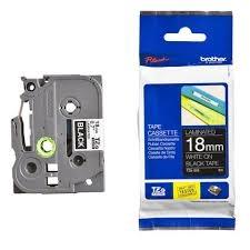 BROTHER CINTA ROTULADORA LAMINADA TEXTO BLANCO SOBRE NEGRO - 18MMX8M