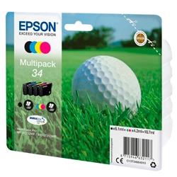 EPSON TINTA BK / C / M / Y MULTIPACK 4-COLOURS 34 DURABRITE ULTRA INK (6,1 ML NEGRO + 4,2 ML CIAN + 4,2 ML MAGENTA + 4,2 ML AMARILLO)