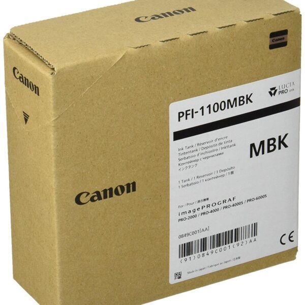 CANON TINTA NEGRO MATE IPF PRO 2000/4000/4000S/6000S - PFI 1100MBK