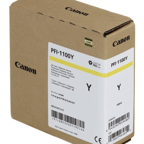 CANON TINTA AMARILLO IPF PRO 2000/4000/4000S/6000S - PFI 1100Y