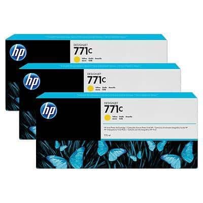 HP CARTUCHO GF PARA Z6200 CRD 771C, COLOR AMARILLO, PACK 3 UDS.
