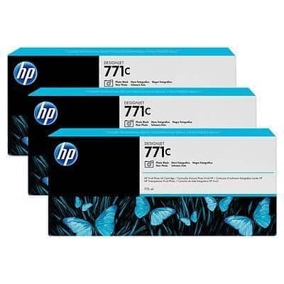 HP CARTUCHO GF PARA Z6200 CRD 771C, COLOR NEGRO FOTO, PACK 3 UDS Nº 771