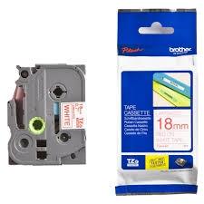 BROTHER CINTA ROTULADORA LAMINADA TEXTO ROJO SOBRE BLANCO - 18MMX8M