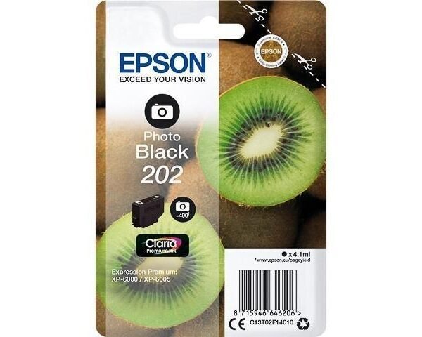 EPSON SINGLEPACK FOTO NEGRO 202 CLARIA PREMIUM INK