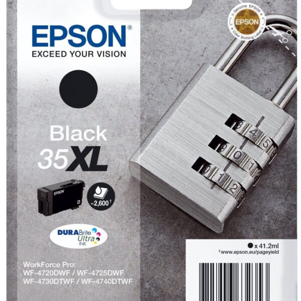 EPSON TINTA NEGRO WORKFORCE PRO WF-4720DWF, 4725DWF, 4730DWF, 4730DTWF, 4740DTWF - Nº 35XL