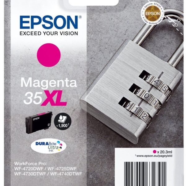 EPSON TINTA MAGENTA WORKFORCE PRO WF-4720DWF, 4725DWF, 4730DWF, 4730DTWF, 4740DTWF - Nº 35XL