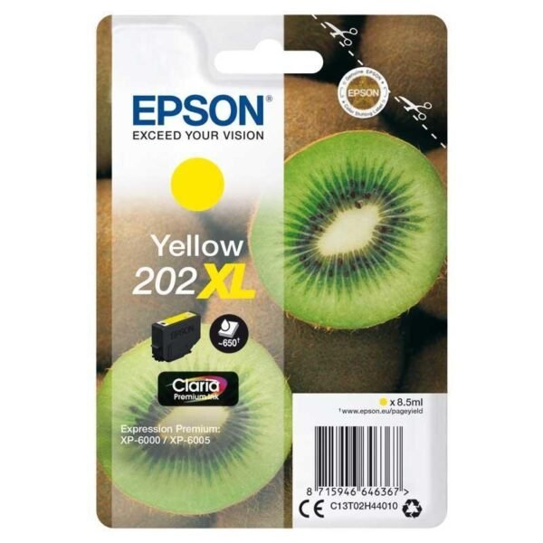 EPSON SINGLEPACK YELLOW 202XL CLARIA PREMIUM INK