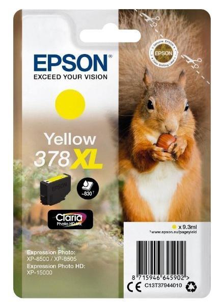 EPSON TINTA AMARILLO XP-8500, 8505, 15000 - Nº 378XL (CLARIA PHOTO HD)