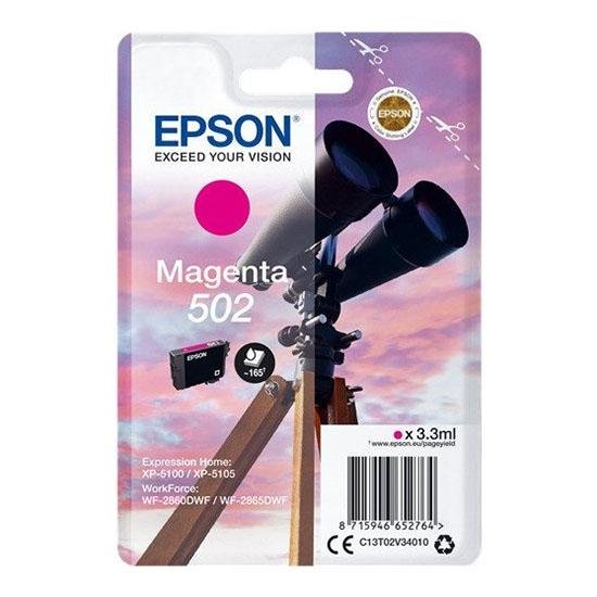EPSON SINGLEPACK MAGENTA 502 INK (XP-5100, XP-5105, WF-2860DWF, WF-2865DWF)
