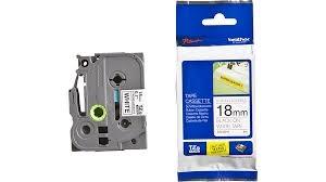 BROTHER CINTA ROTULADORA LAMINADA SUPER ADHESIVA TEXTO NEGRO SOBRE BLANCO - 18MMX8M