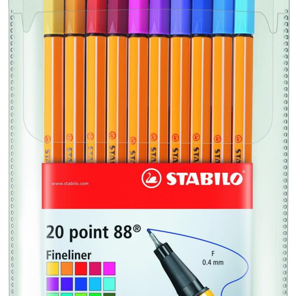 STABILO ROTULADORES POINT 88 COLORES SURTIDOS ESTUCHE 20 UD