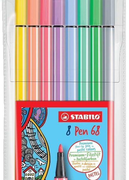 STABILO ROTULADORES PEN 68 C/SURTIDOS PASTEL ESTUCHE 8 UD