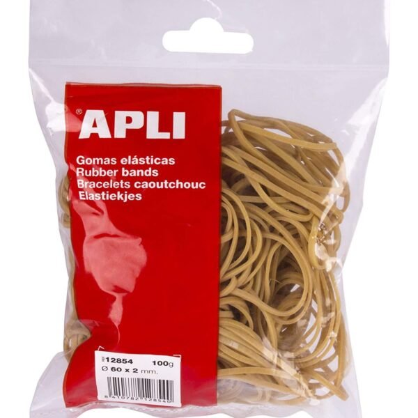 APLI GOMA ELÁSTICA MARRÓN CAUCHO 60X2MM 100 GR.