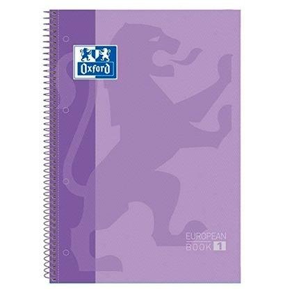 OXFORD CUADERNO TOUCH EUROPEANBOOK 1 WRITE&ERASE 80H A4+ 5X5MM MICROPERFORADO T/EXTRADURA MALVA PASTEL