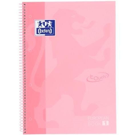 ARC_30302.jpg OXFORD CUADERNO TOUCH EUROPEANBOOK 1 WRITE&ERASE 80H A4+ 5X5MM MICROPERFORADO T/EXTRADURA FLAMINGO PASTEL - Imagen 1