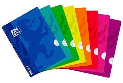 OXFORD LIBRETA GRAPADA OPENFLEX 48H A4 4X4MM TAPA DE PLÁSTICO C/SURTIDOS