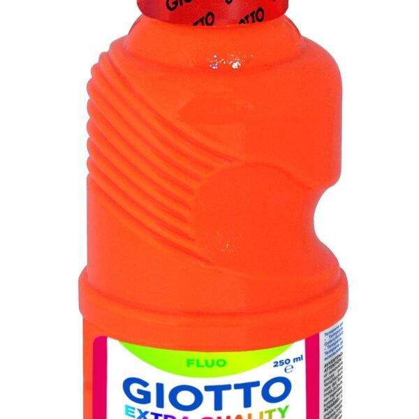 GIOTTO TÉMPERA FLUO NARANJA BOTELLA 250 ML