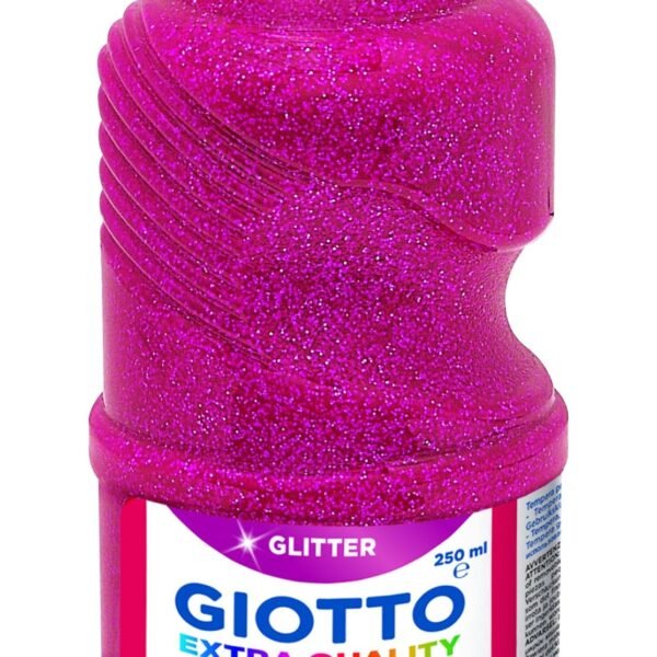 GIOTTO TÉMPERA GLITTER MAGENTA BOTELLA 250 ML