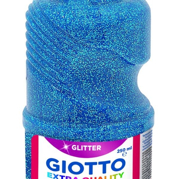 GIOTTO TÉMPERA GLITTER AZUL BOTELLA 250 ML