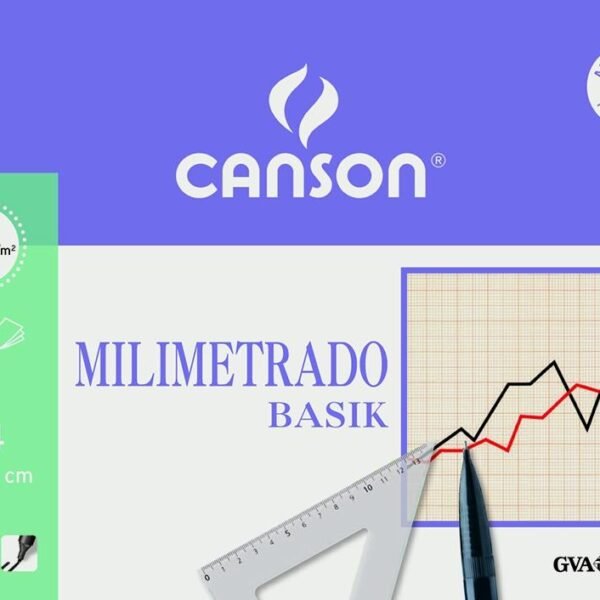 CANSON MINIPACK DIBUJO BASIK 12 HOJAS MILIMETRADO 100 GR. 21X29,7CM UNITARIO