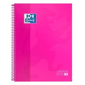 OXFORD CUADERNO CLASSIC EUROPEANBOOK 1 WRITE&ERASE 80H A4+ 5X5MM MICROPERFORADO T/EXTRADURA FUCSIA