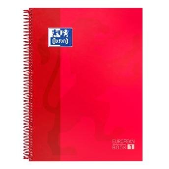 OXFORD CUADERNO CLASSIC EUROPEANBOOK 1 WRITE&ERASE 80H A4+ 5X5MM MICROPERFORADO T/EXTRADURA ROJO