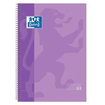 OXFORD CUADERNO CLASSIC EUROPEANBOOK 1 WRITE&ERASE 80H A4+ 5X5MM MICROPERFORADO TAPA EXTRADURA MALVA