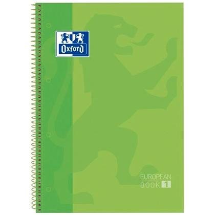 OXFORD CUADERNO CLASSIC EUROPEANBOOK 1 WRITE&ERASE 80H A4+ 5X5MM MICROPERFORADO T/EXTRADURA VERDE MANZANA