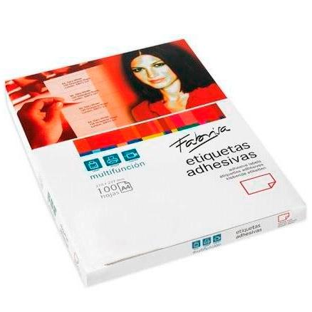 FABRISA ETIQUETAS ADHESIVAS MULTIFUNCIÓN 105X74,1MM C/RECTOS 8 X 100H BLANCO