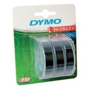 DYMO CINTA TRADICIONAL 84773, 9MMX3M NEGRO, BLISTER 3 UNIDADES