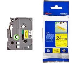 BROTHER CINTA ROTULADORA LAMINADA SUPER ADHESIVA TEXTO NEGRO SOBRE AMARILLO - 24MMX8M