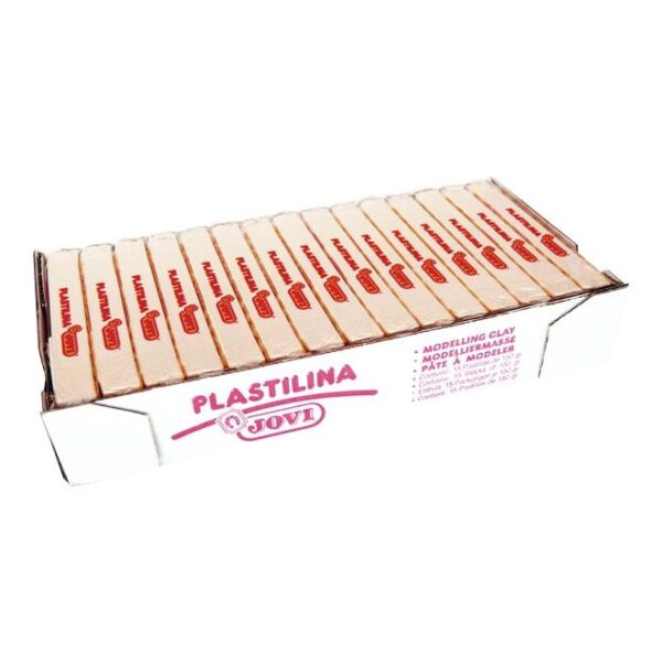JOVI PLASTILINA SCHOOL PASTILLA 150GR BLANCO CAJA 15 UD