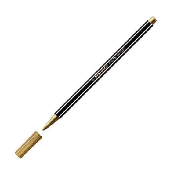 STABILO ROTULADOR PEN 68 METALLIC ORO CAJA 10 UD