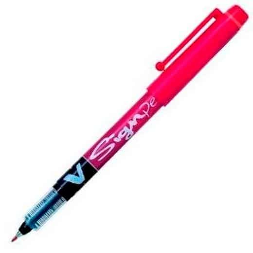 PILOT ROLLER TINTA LÍQUIDA VSIGN PEN PUNTA DE FIBRA 2.0MM ROJO