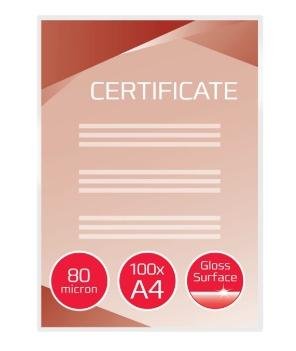 GBC FUNDAS DE PLASTIFICAR 2X80 MICRAS A4 BRILLO -PACK 100U-