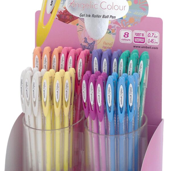 UNIBALL ROLLERBALL SIGNO ANGELIC COLOUR UM-120AC/4D 0.7MM C/SURTIDOS PASTEL EXPOSITOR 48 UD