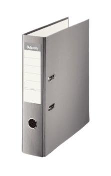 ESSELTE ARCHIVADOR PALANCA A4 LOMO ANCHO PP INTERIOR FORRADO EN PAPEL RADO CANTONERAS GRIS