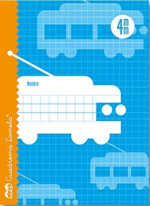 LAMELA LIBRETA GRAPADA 30H 4º 70GR CUADROVÍA 4MM C/MARGEN CUBIERTA BÁSICA